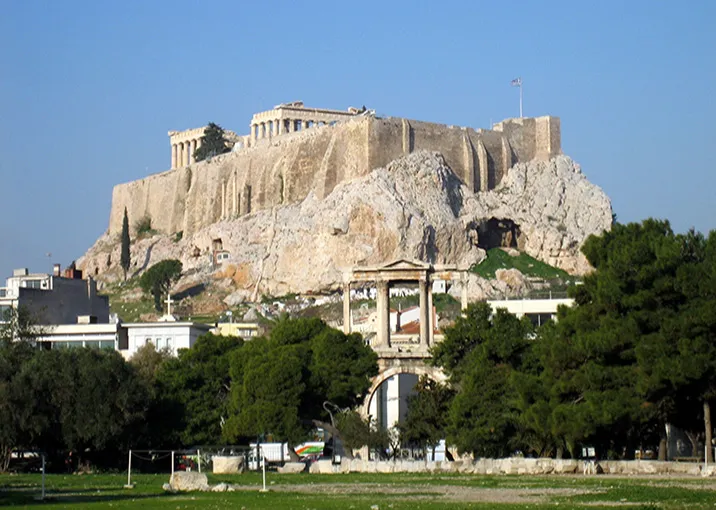 acropolis viewing from temple of zeus ban